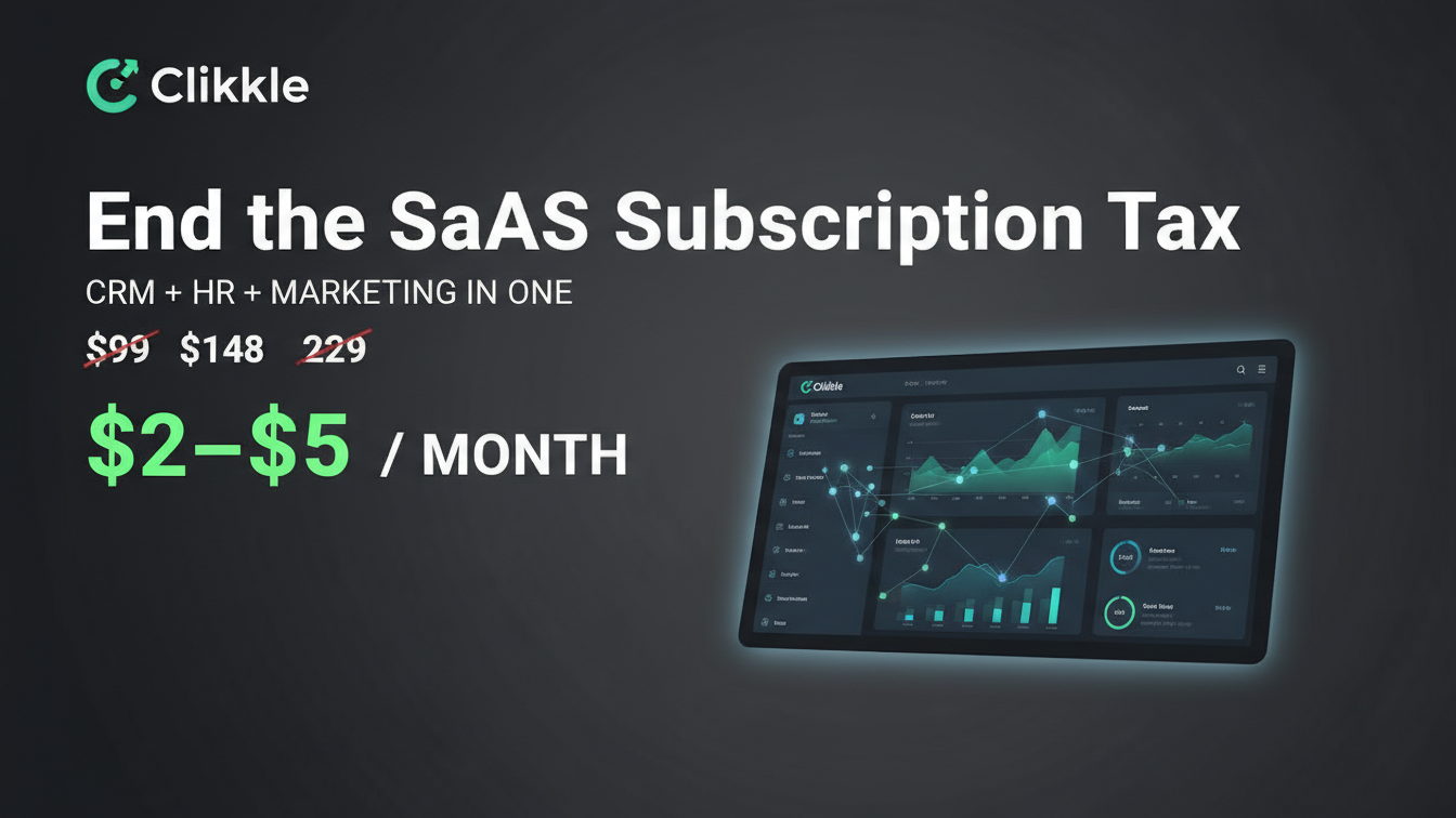 Screenshot of Clikkle's unified platform interface